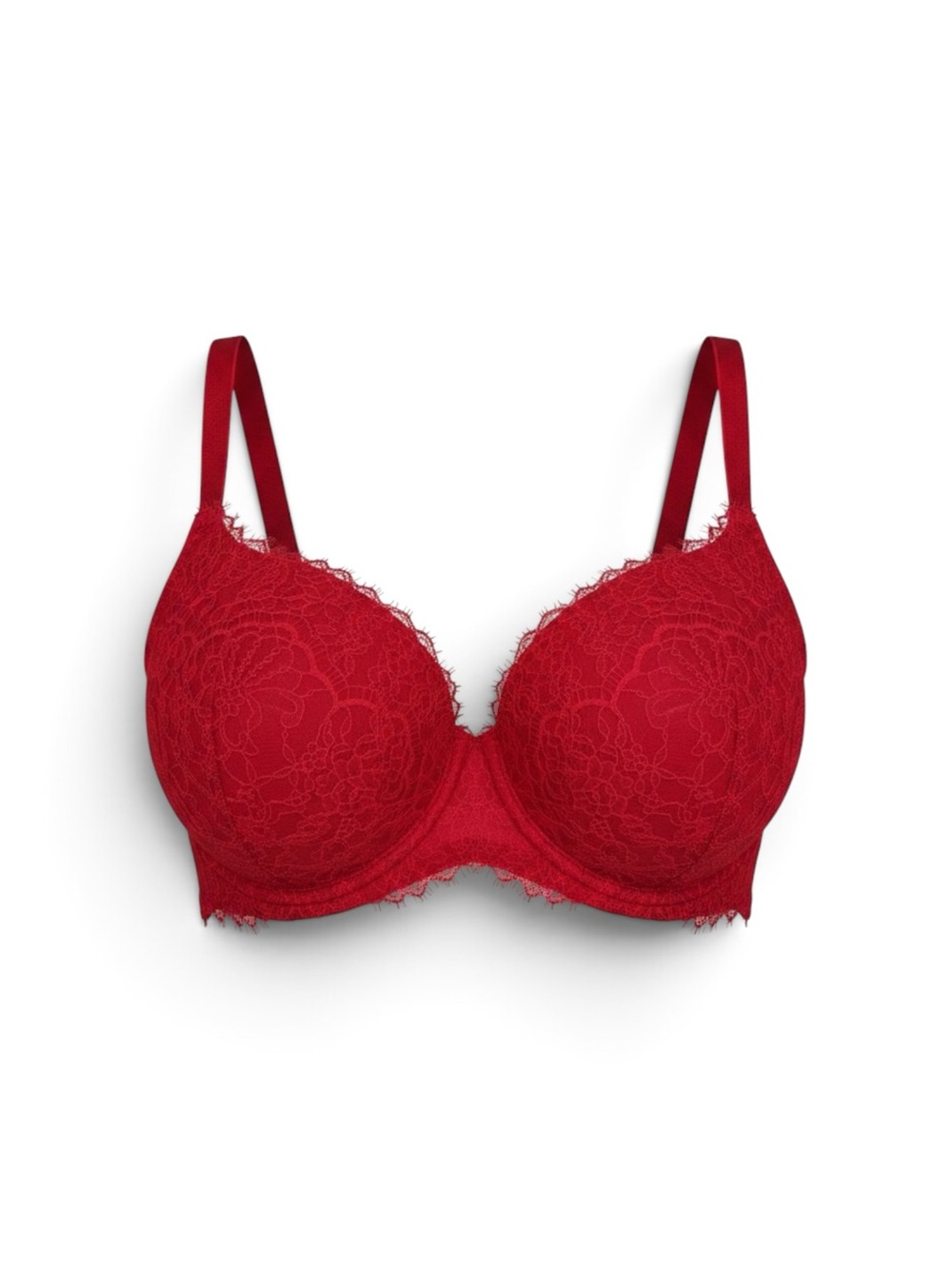 Victoria Secret Dream Angels lined Demi Lace Bra - Red 36DD